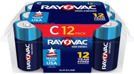 Rayovac High Energy C Batteries (12 Pack) Deal