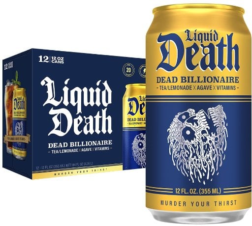 Liquid Death Dead Billionaire Iced Tea 12-Pack 12-Ounce Deal