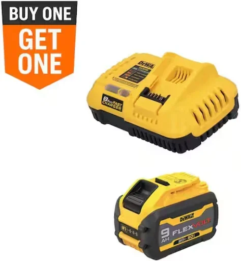 DEWALT 20V/60V MAX FLEXVOLT Lithium-Ion 9.0Ah Battery and Charger Starter Kit Deal