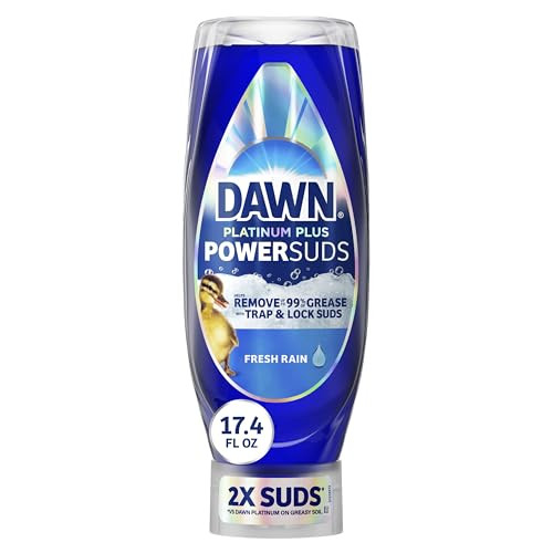 Dawn Platinum Plus PowerSuds Liquid Dish Soap, 17.4 oz. EZ-Squeeze Bottle