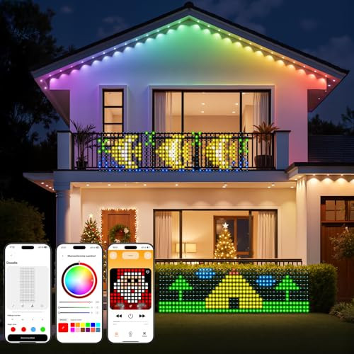Smart App Control RGBW Color Changing Christmas Net Lights Outdoor 6x3ft