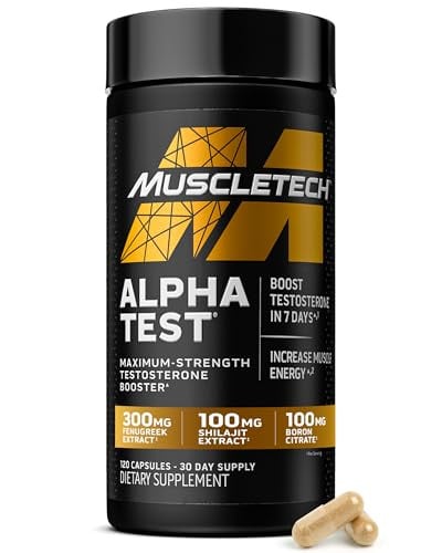 MuscleTech Alpha Test Supplement Capsules 120-Count Deal