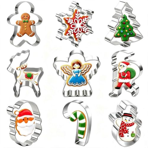 Christmas Cookie Cutters Set, 9 Pieces Deal