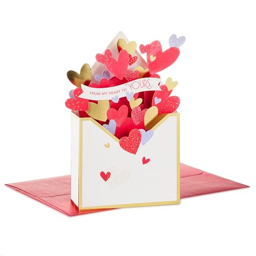Hallmark Valentine's Day Pop Up Card, Heart-Filled Envelope