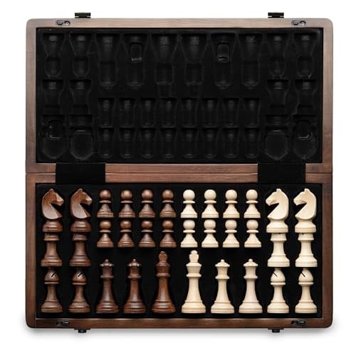A&A 15" Magnetic Wooden Chess Set with 3" King Height Deal