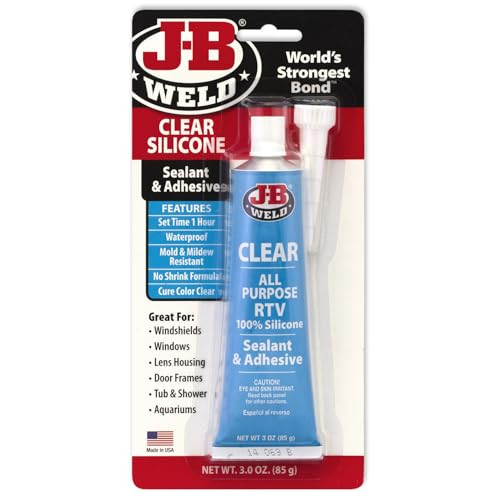 3-Oz J-B Weld 31310 All-Purpose RTV Silicone Sealant and Adhesive (Clear)