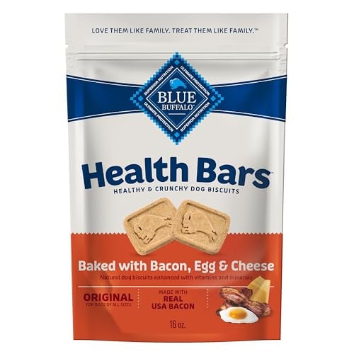 Blue Buffalo Health Bars Crunchy Dog Biscuits, Bacon, Egg & Cheese, 16-oz Bag Deal