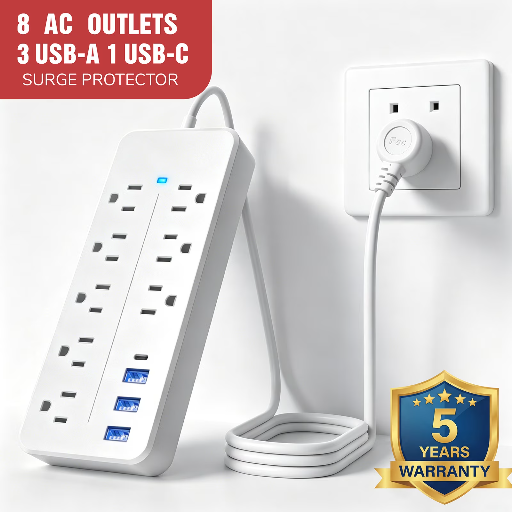 Lefree Surge Protector Power Strip with 12 Outlets and 4-Foot Extension Cord Deal