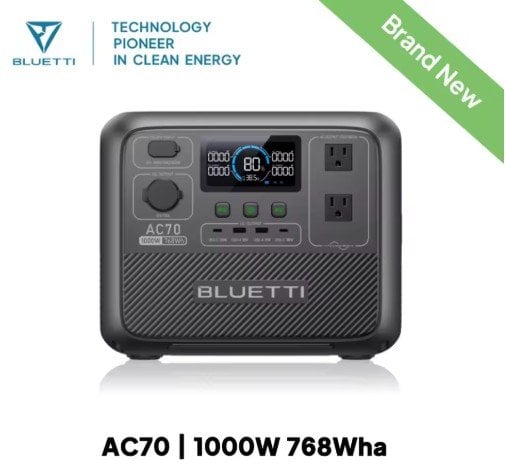 Bluetti AC70 1000W 768Wh Portable Power Station Deal