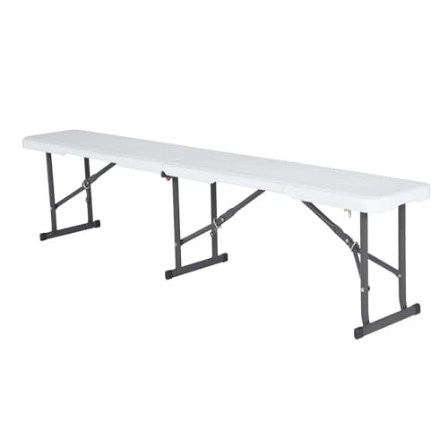LIFETIME Portable Folding Bench, 6-Foot Fold-in-Half Deal