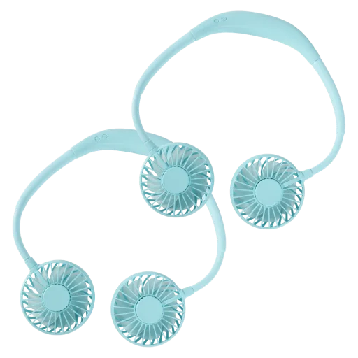 2-Pack: Hands Free Portable Neck Fans with LED Lights Deal