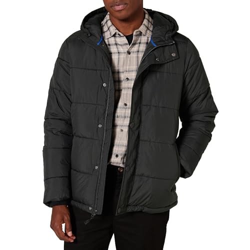 Amazon Essentials Heavyweight Hooded Puffer Coat, Black, Medium Deal