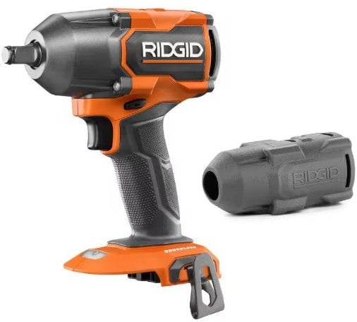 Ridgid 18V Brushless Cordless 1/2 in. Impact Wrench (Tool Only) and Protective Boot Deal