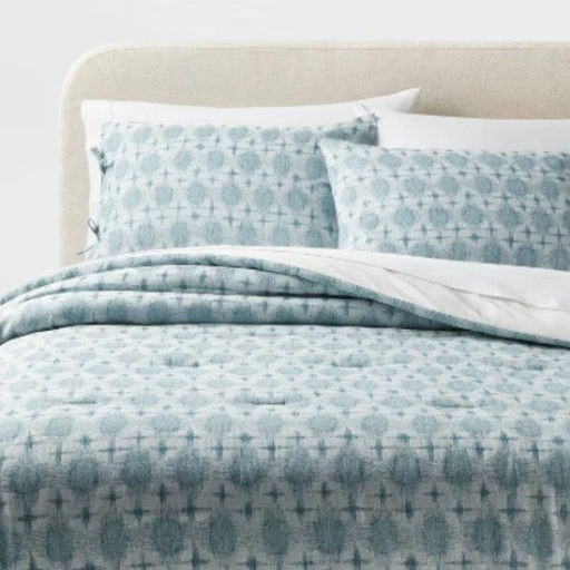 Threshold Boho Yarn Dye Ikat King Cotton Comforter and Sham Set