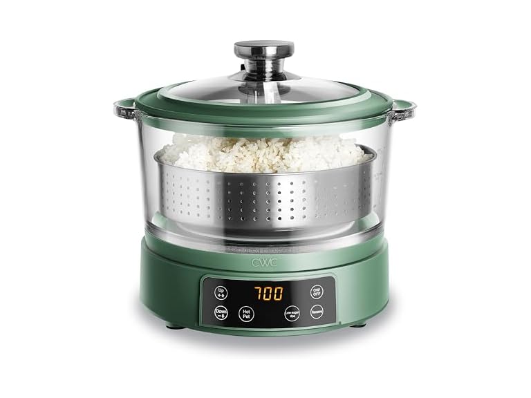 COOK WITH COLOR Glass Mini Low Carb Rice Cooker 2 Cups Raw Deal