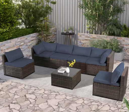 JUSKYS 7-Piece Patio Furniture Set