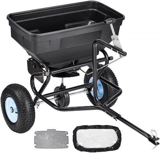 VEVOR Tow Behind Broadcast Spreader 130LBS Capacity