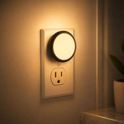 Roche Jaune 3000K LED Plug-In Night Lights w/ Auto Dusk-to-Dawn Sensor 2-Pack