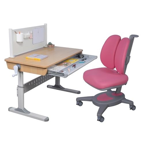 ApexDesk Height Adjustable Study Desk 43" and Chair NK Series (Pink Set) Deal
