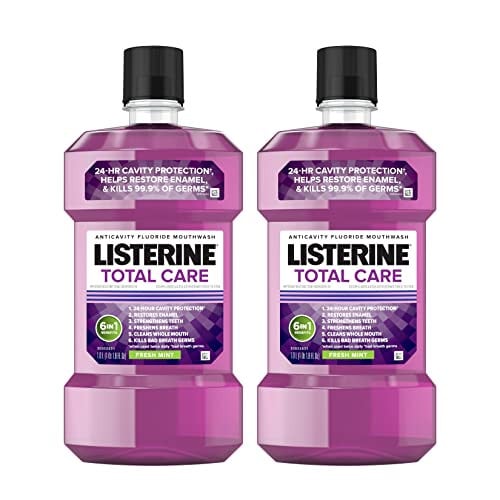 Listerine Total Care Anticavity Fluoride Mouthwash 2-Pack 1-Liter Deal