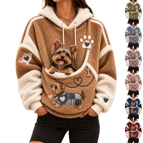 Fleece Hoodie with Pet Pouch