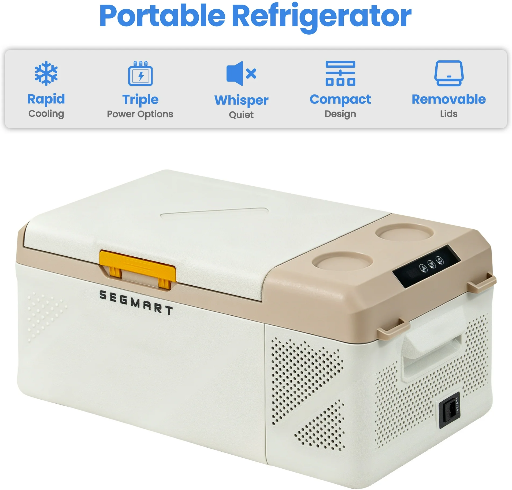 Enyopro 16.8QT Mini Fridge with Freezer