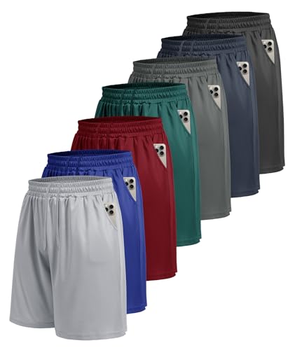 Workout Shorts with Pockets - 7 Pack