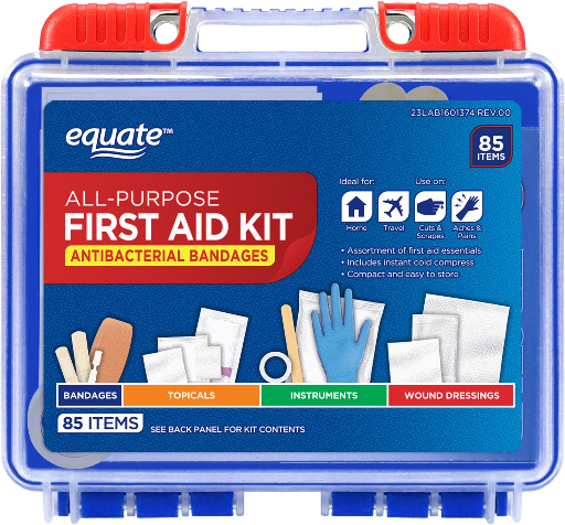 Equate On-the-Go First Aid Kit 85 Pieces