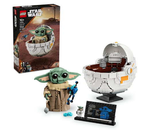LEGO Star Wars: The Mandalorian Grogu With Hover Pram Building Toy Set, 1048 Pcs.