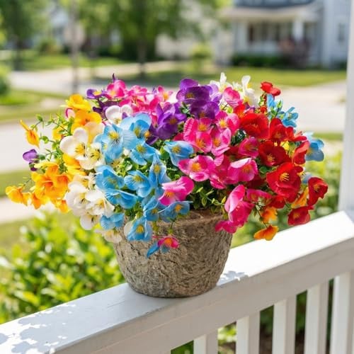 Trytuny Artificial Flowers 12Pcs Mixed Color Deal