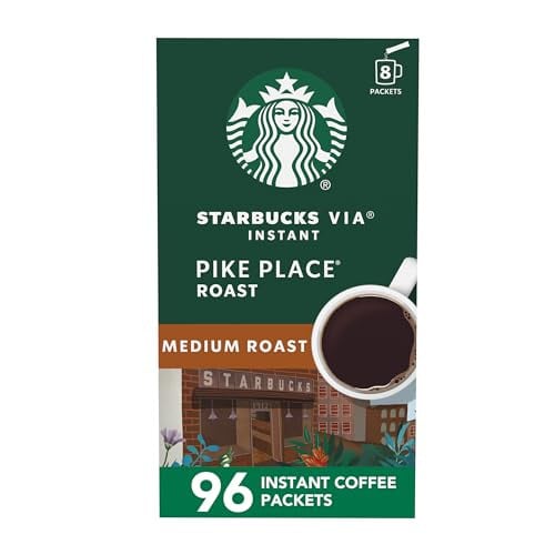 Starbucks VIA Instant Coffee, Pike Place Roast (96 Count)