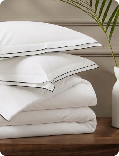 Bedsure 3-Piece Cotton Percale Duvet Cover Set King