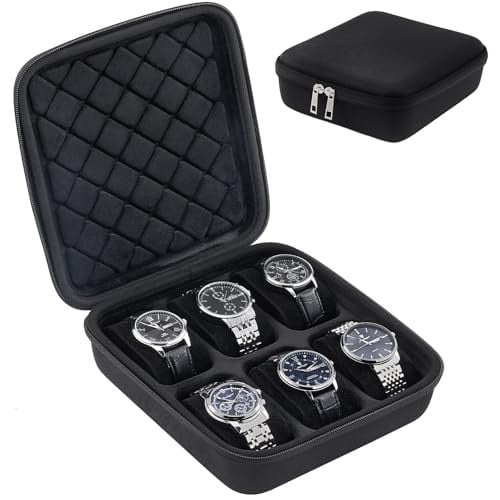 ProCase 3-6 Slot Travel Watch Case Black