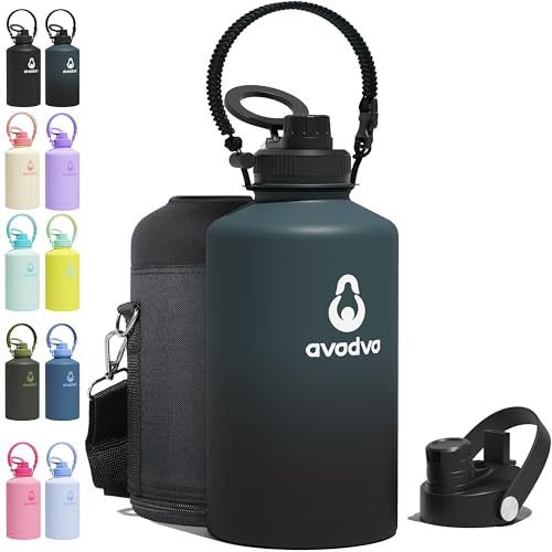 Avodvo 1 Gallon Water Bottle with 2 Lids Deal