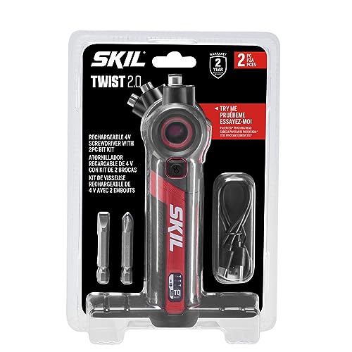 SKIL Twist 2.0 Rechargeable 4V Screwdriver with Pivoting Head