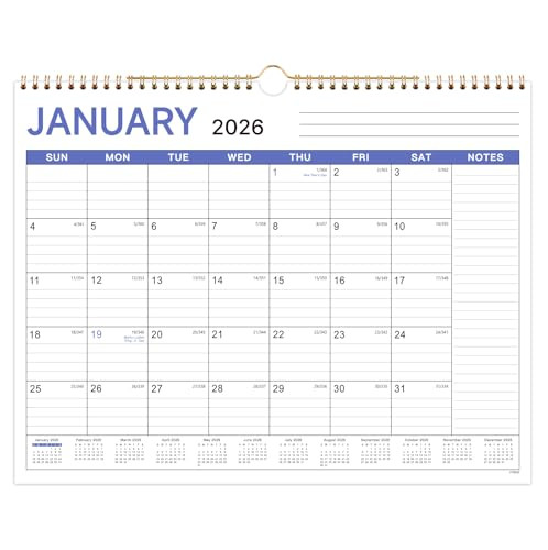 Lortarl 2026 Hanging Wall Calendar 11.5" x 14.5"