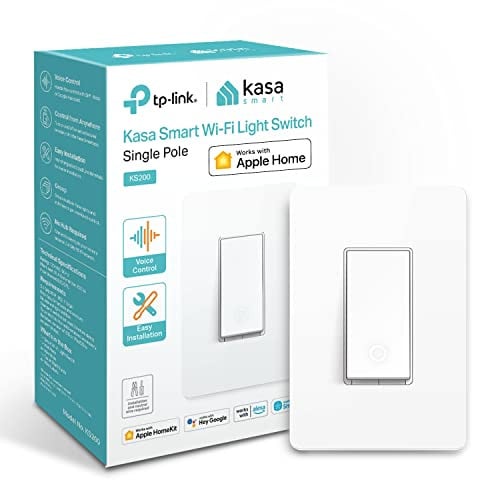 Kasa Apple HomeKit Smart Light Switch KS200 Single Pole Neutral Wire Required 2.4GHz Wi-Fi Deal
