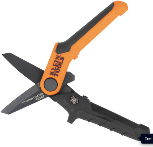 Klein Tools Compact Titanium-Coated Utility Shears, 7-Inch