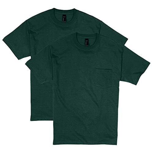 Hanes Men's Beefy-t 100% Cotton Heavyweight Pocket T-Shirt 2-Pack
