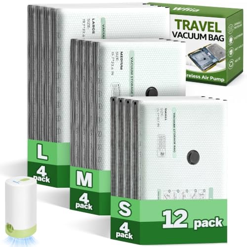 Vacuum Bags with Rechargeable air Pump -12 Packs Deal