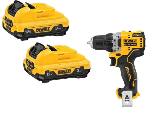 DEWALT 12V MAX 3Ah Batteries 2 Pieces and Brushless 3/8 Inch Drill Driver Bundle Deal