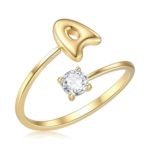 Gold Initial Rings  Deal
