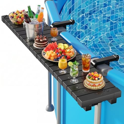 Kompoll 49.4" x 9.6" Above Ground Pool Bar w/ Galvanized Iron Frame 