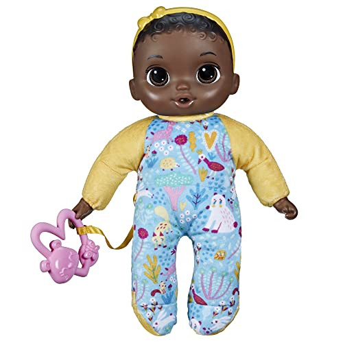Baby Alive Soft ‘n Cute Doll, Black Hair, 11-Inch