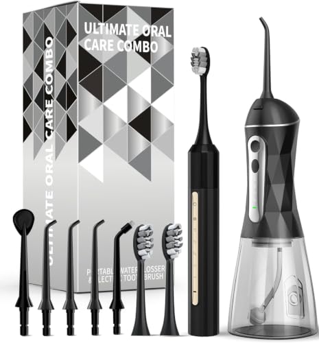 Lumivoid Multi-Speed Water Flosser & Sonic Electric Toothbrush with Brush Heads & Tips Deal