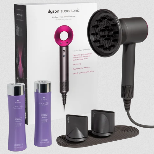 Dyson Supersonic Hair Dryer w/ 3 Attachments + Alterna Haircare