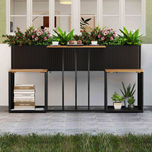 Costway Patio Furniture Set with Raised Garden Bed