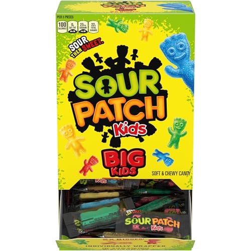 SOUR PATCH KIDS Big Kids Individually Wrapped Soft & Chewy Candy 240-Count Deal