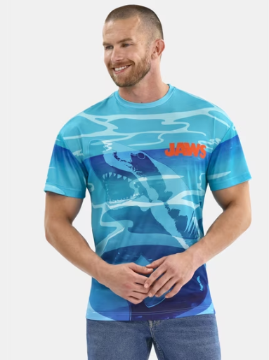 Jaws Men's and Big Men's Graphic Tee