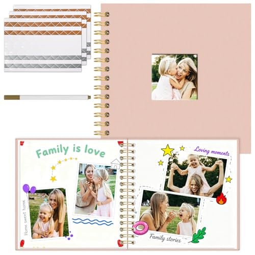 Vienrose 8 x 8 Inch Scrapbook Photo Album Deal